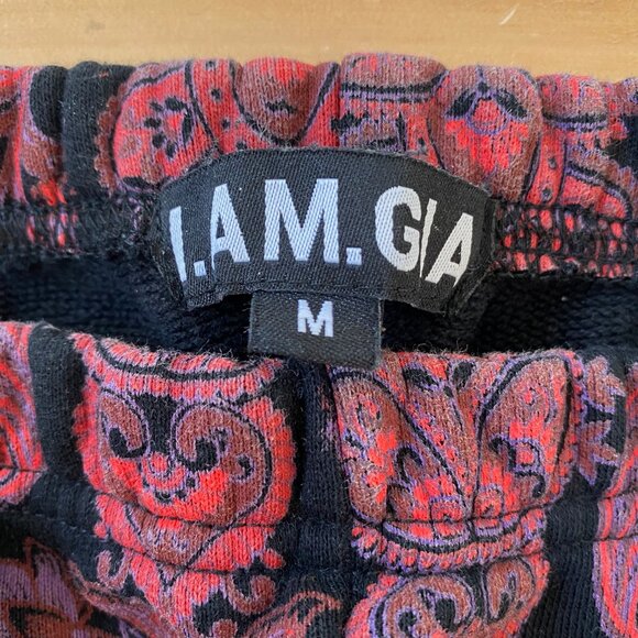 I.Am.Gia Tatiana 2.0 Jogger Sweatpants Black Paisley Black Purple Red - Picture 11 of 13